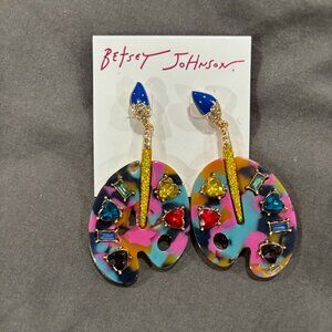 BETSEY JOHNSON PAINT PALLETTE EARRINGS